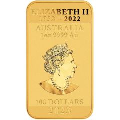 100 Dollars In the name of Elizabeth II, 6th Portrait - Dragon - Gold Bullion