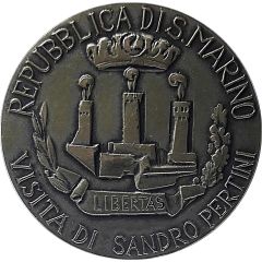 Medal - Commemoration of Italian president Sandro Pertini`s visit to San Marino on 20 October 1984