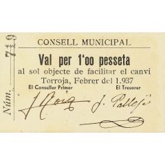 1 Peseta Torroja