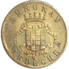 5 Centimes - Union Commerciale Industrielle - Annonay [07] Brass