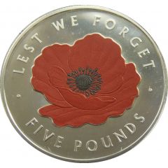5 Pounds - Elizabeth II Remembrance Day, Silver proof