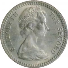 6 Pence / 5 Cents - Elizabeth II 2nd portrait