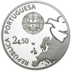 2 1/2 Euros 70 Years of peace in Europe, silver