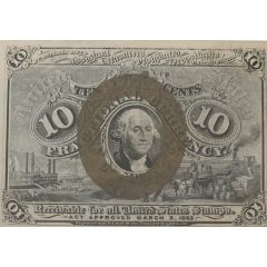 10 Cents `Fractional Currency` - 2nd issue