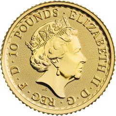 10 Pounds - Elizabeth II 5th portrait, 1/10 oz Fine Gold