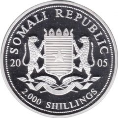 2000 Shillings Elephant, Silver Bullion Coinage