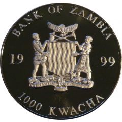 1000 Kwacha 20€ Note - reverse