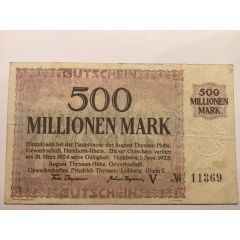 500 000 000 Mark August-Thyssen-Hütte