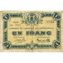 1 Franc - Chambre de Commerce de Châteauroux 36