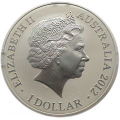 1 Dollar - Elizabeth II 4th Portrait - Kangaroo in Outback - Silver Bullion Coin