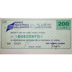 200 Lire Banca Industriale Gallaratese