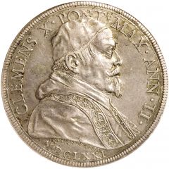 1 Piastra - Clemente X MANVM MINVIT BONVM AVGET - Clemency and Abundance