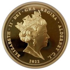 5 Pounds - Elizabeth II RNLI, Roy Barker I and Queen, Gold plated