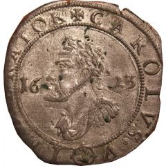 1/4 Teston - Immobilization in the name of Charles V