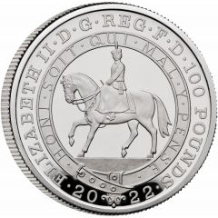 100 Pounds - Elizabeth II Platinum Jubilee, Platinum Proof