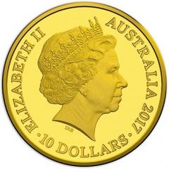10 Dollars - Elizabeth II 4th Portrait - Year of the Rooster - Gold Proof
