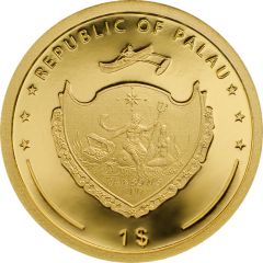 1 Dollar Four-Leaf Clover in Gold 2016