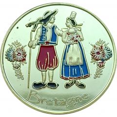 Jeton touristique - La Monnaie du Patrimoine - Bretagne - Hermin Couple