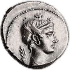 Denarius Plaetoria: Marcus Plaetorius Cestianus, M•PLAETORI CEST•EX•S•C