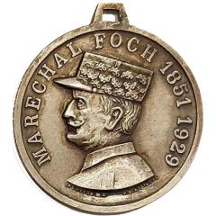 Medal - Cinquantenaire de l'armistice - Maréchal Foch - Compiègne