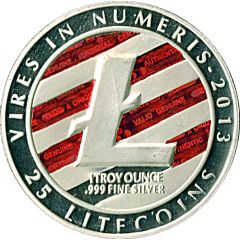 1 oz Silver Litecoin - Hologram