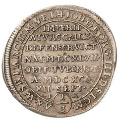 1/3 Thaler - John George III Death