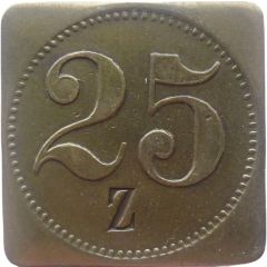 25 Pfennig Wert-Marke, Countermarked `Z`
