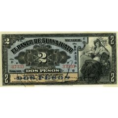 2 Pesos El Banco de Guanajuato