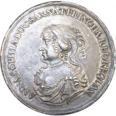 Medal - To the travel of Anna Sophie to her hometown in Denmark - John George II