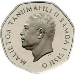 1 Tala - Malietoa Tanumafili II Silver Piedfort