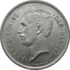 1 Belga / 5 Francs - Albert I Dutch text