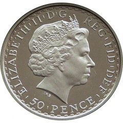 50 Pence - Elizabeth II 4th portrait, 1/4 oz Fine Silver