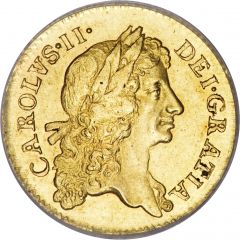 1/2 Guinea - Charles II 1st bust