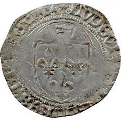 Blanc with crown of Provence - Louis XII 2nd type, crown-lily