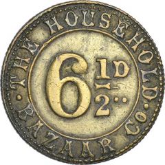 61/2 Pence The Household Bazaar Company, Jersey