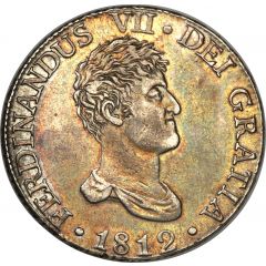 8 Reales - Fernando VII Madrid,1st portrait