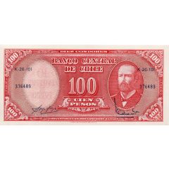 10 Centesimos Overprint on 100 Pesos P#122