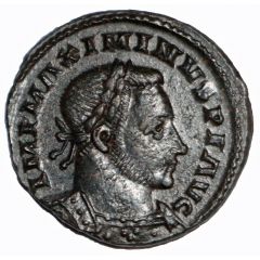 Nummus - Maximinus II IMP MAXIMINVS P F AVG, GENIO POP ROM, star right, PLN, Londinium