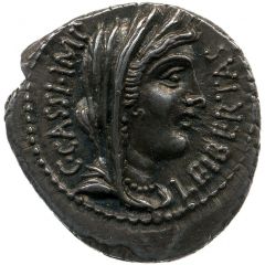 Denarius - Brutus LEIBERTAS C·CASSI·IMP / LENTVLVS SPINT
