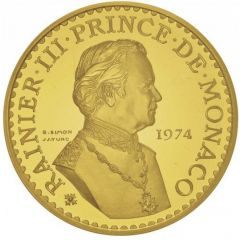 50 Francs - Rainier III Anniversary of Reign, Piedfort