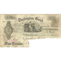 5 Pounds Darlington Bank