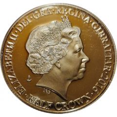 1/2 Crown - Elizabeth II Battle of the Atlantic - whether Your land remember or...