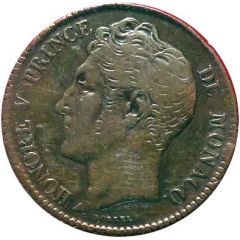 5 Centimes - Honoré V large head