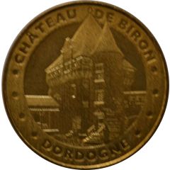Tourist token - Monnaie de Paris - Biron - Le château general view