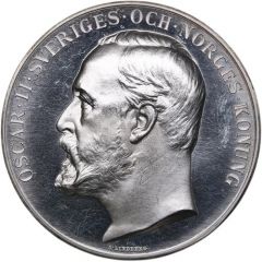 Award medal - for furthering horse breeding - Oscar II 6th portrait, union legend