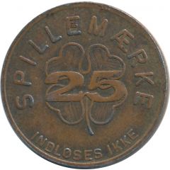 25 Spillemærke - Indløses Ikke - Game Token Denmark