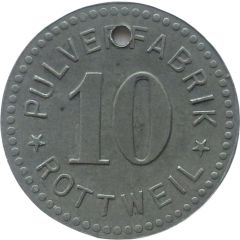 10 Pfennigs - Rottweil Pulverfabrik