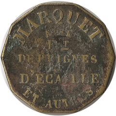 Token - Fabrique de peignes d`écaille Marquet aîné Paris