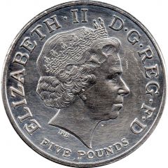 5 Pounds - Elizabeth II 4th portrait, Entente Cordiale