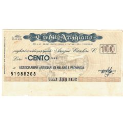 100 Lire Credito Artigiano